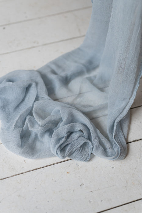 Gauze Table runner - Pale Grayish Blue