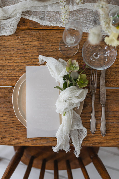 Gauze Table runner - Ivory