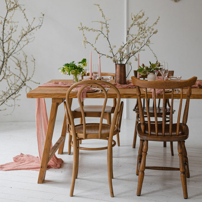 Gauze Table runner - Red Clay