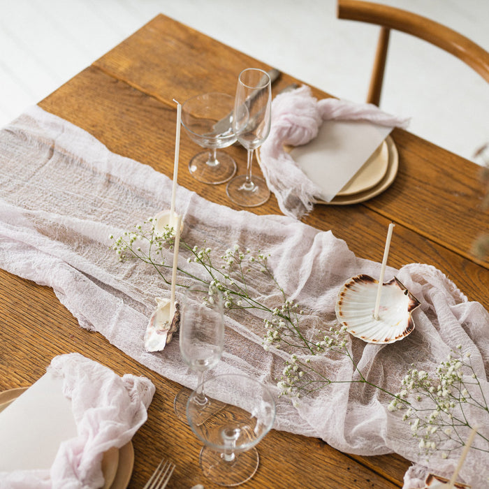 Gauze Table runner - Amethyst