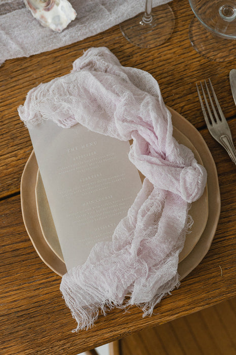 Gauze Table runner - Amethyst