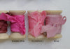 hand torn silk ribbon, hand dyed wedding ribbon for wedding bouquets dusty rose invitations wedding decor pink bouquet ribbon frayed edges