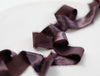 PLUM - hand torn silk velvet ribbon,hand dyed ,dark violet ribbon, ribbon for christmas wreaths wedding bouquets gift wrapping and decor