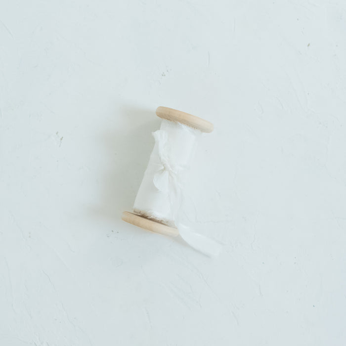White - Luxurious Habotai silk ribbon