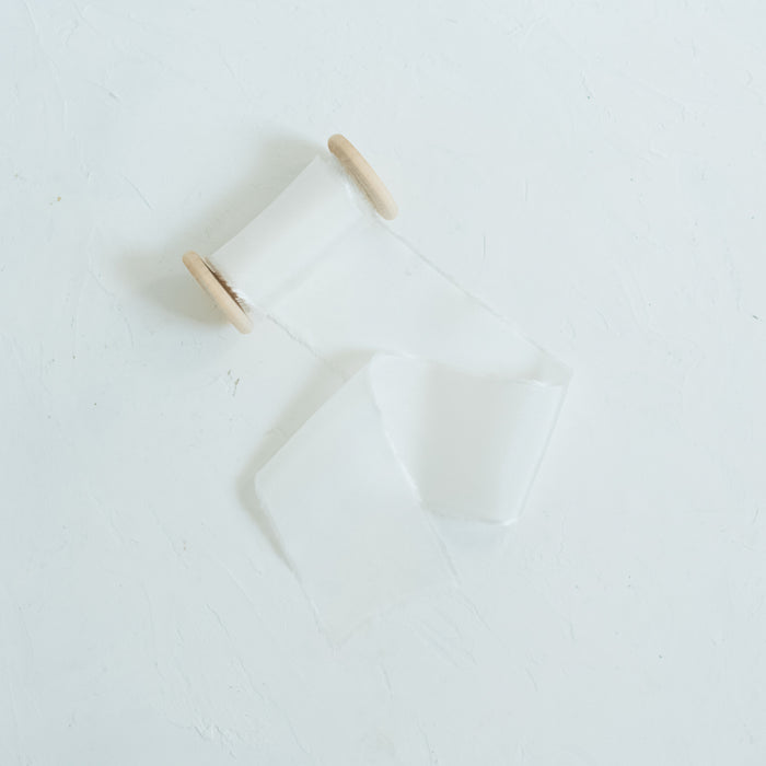 White - Luxurious Habotai silk ribbon
