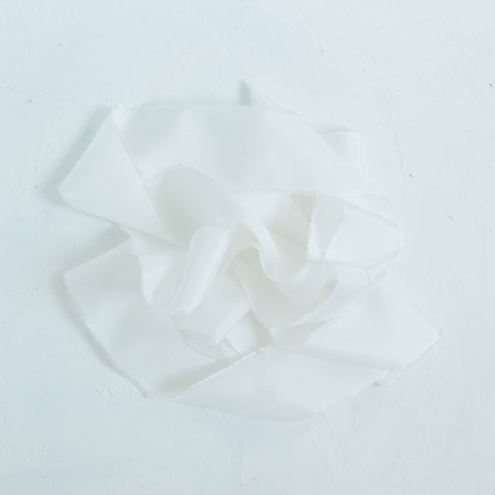 White - Luxurious Habotai silk ribbon