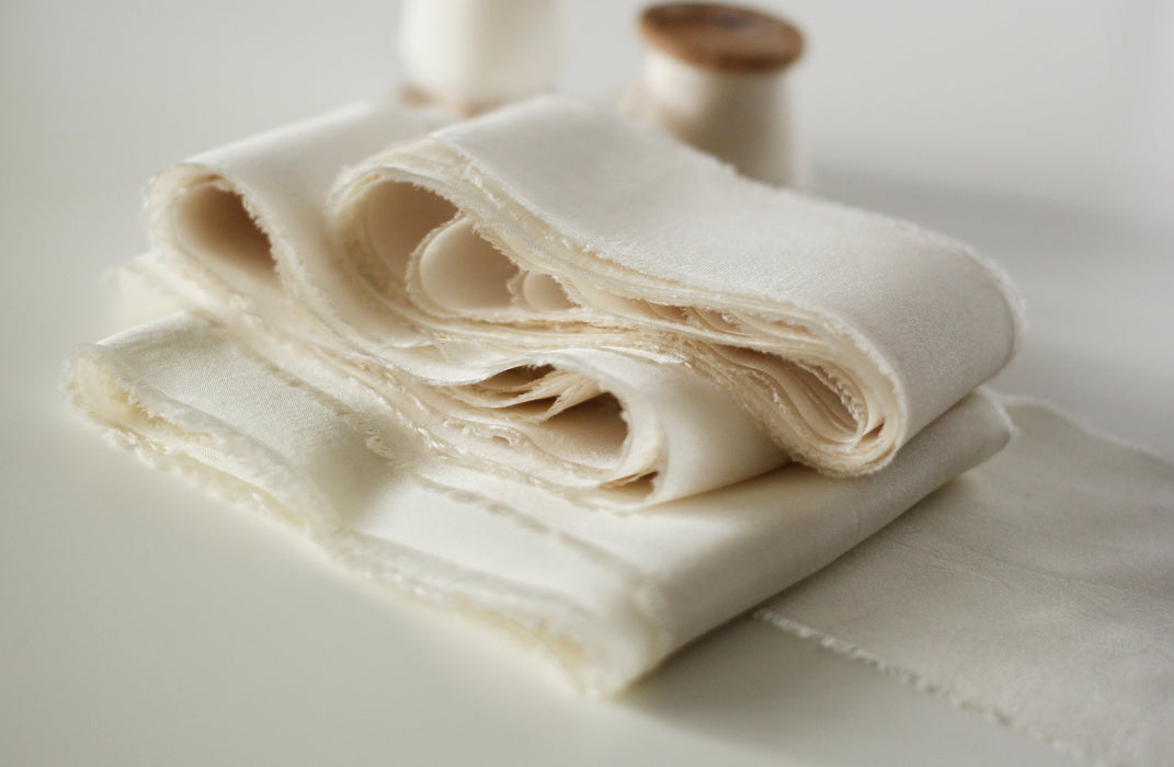Ivory - Luxurious habotai pure silk ribbon